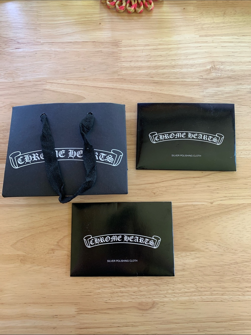 Chrome Hearts Gift Bag & 2 Silver Polishing Cloth